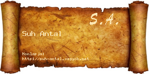 Suh Antal névjegykártya